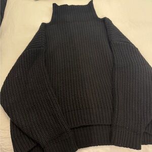 Free people oversized Black Turtleneck Sweater